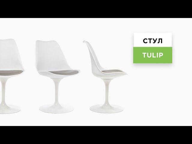 Стул Tulip («Тюльпан») белый / серый | Выбираем дизайнерские стулья