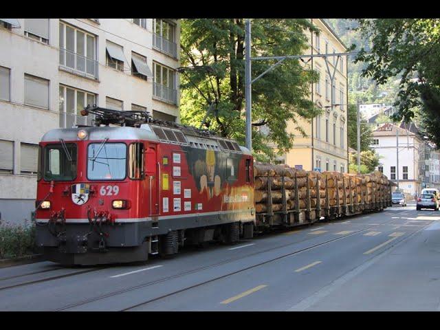 Rhätische Bahn - die Chur-Arosa Bahn - Personen und Güterverkehr im Juli 2022