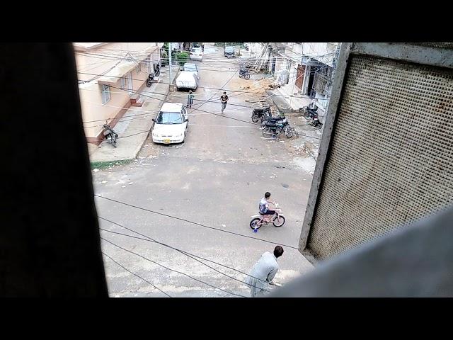 Hassam Shakir Bowling in Streets