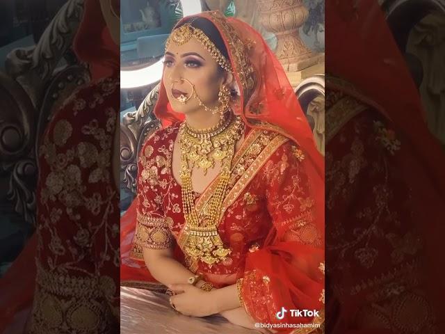 bidhiya sinha mim er wedding super bridal makeup 