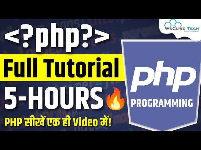 PHP Tutorial for Beginners | Full Course to Learn What is PHP in Hindi With Projects