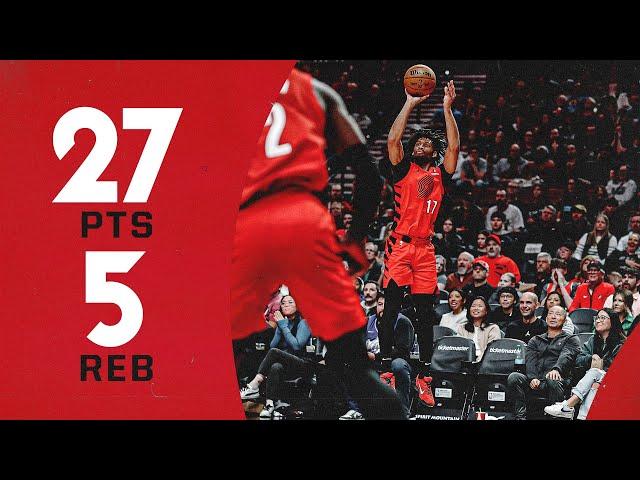 Shaedon Sharpe Highlights | Trail Blazers vs Jazz | December 26, 2024