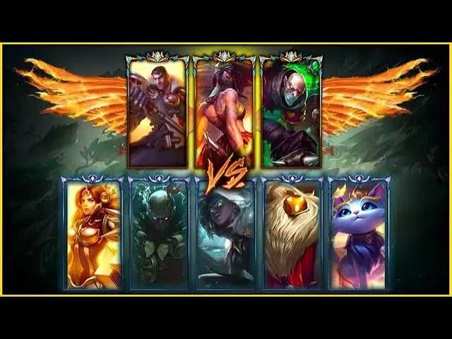 3 Challenger Players vs. 5 Diamond Players (3v5) - League of Legends