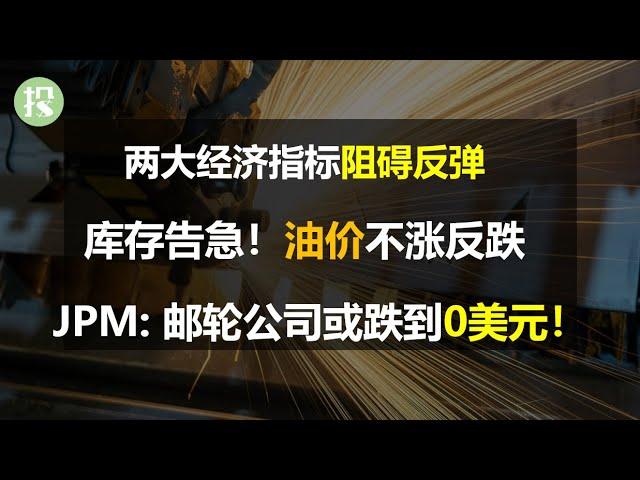 多个经济指标利空市场！美石油库存告急，油价为何下跌？JPM: CCL股价或跌至$0！NIO被做空；iPhone 15 周年纪念日！