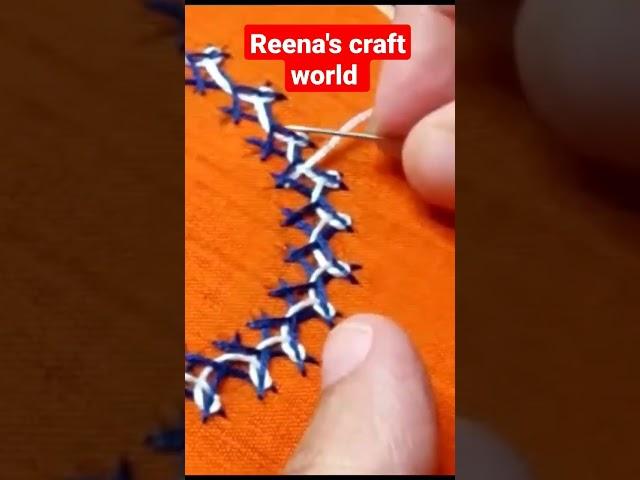 #diy #hand embroidery tutorial #easy round Kutch work #art #trendingshorts