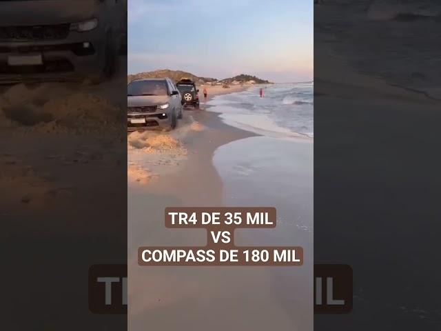 TR4 vs Jeep compass  #4x4 #jeep #tr4 #praia #trilha #offroad #like #explore #explorar #adventure