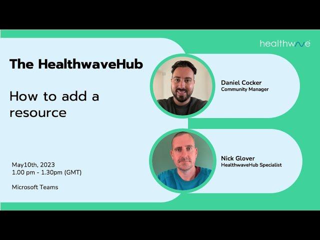 The HealthwaveHub - How to add a resource