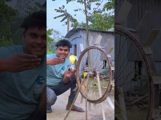 making homemade turbine +phone charge + bulb glow #shots #project #experiment #sujanexperiment