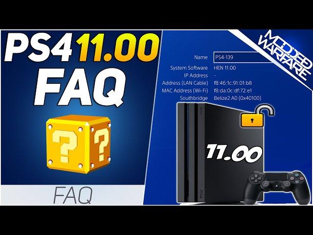 PS4 11.00 Jailbreak FAQ