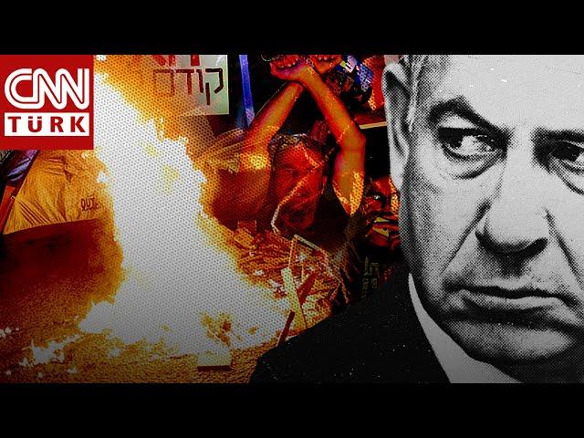 Tel Aviv'de Netanyahu'ya Öfke Büyük! Polis Eylemcileri Dağıtmaya Çalışıyor #CANLI