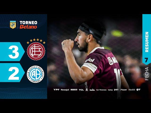 LANÚS 3 - 2 BELGRANO | Resumen del partido | #TorneoBetano 2024