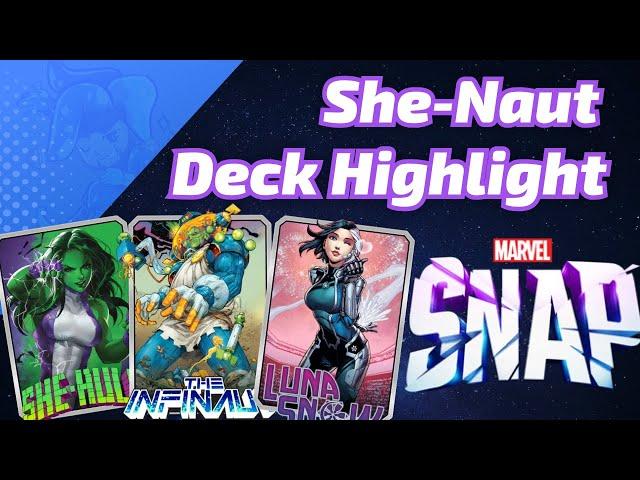 Luna Snow ramps up She-Hulk Infinaut | Marvel SNAP Deck Highlight