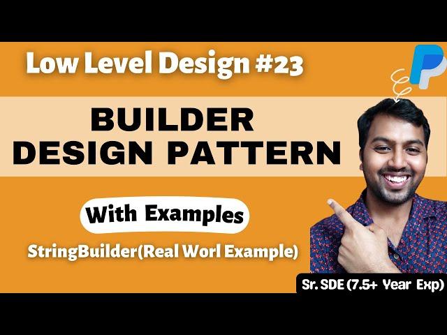 23. Builder Design Pattern with Examples, LLD | Low Level Design Interview Question | System Design