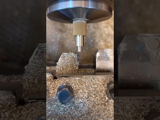 Precision Machining: Close-Up of CNC Milling in Action#CNC Milling #Machining