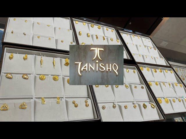 Tanishq lightweight everyday daily wear gold earrings designs with price and weight gold studs