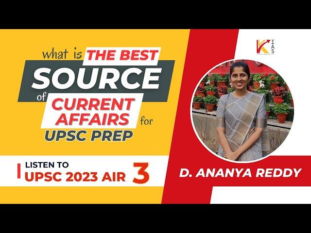 UPSC CSE AIR 3 Ananya Reddy Explains her Current Affairs Strategy -VK IAS Mentorship #currentaffairs