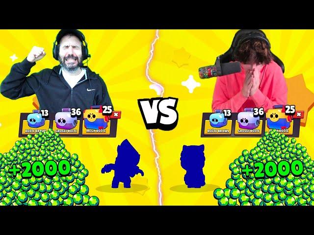 Le PLUS EXTRAORDINAIRE BATTLE PACK OPENING de 4000 GEMMES contre FarsAttack sur Brawl Stars