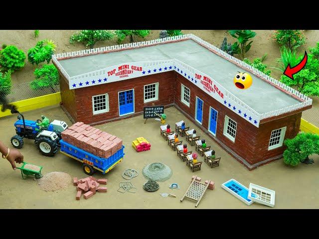 diy mini tractor school building making with bricks science project | rc tractor | @topminigear