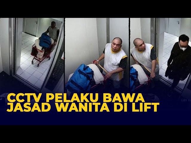 Full CCTV Pelaku Bawa Jasad Wanita di Lift Apartemen yang Ditemukan di Kolong Tol Becak Kayu