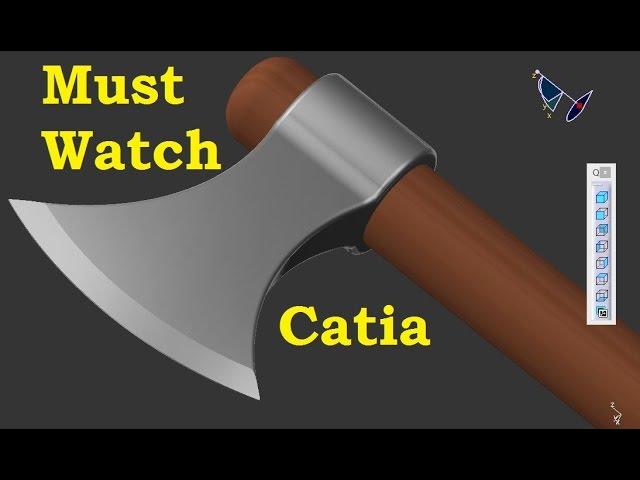 Catia V5 | Video Tutorial for Beginners | Axe Design | Technical MMS