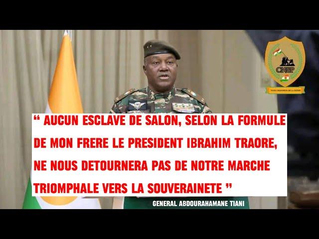 Message à la Nation du Général de brigade Abdourahamane TIANI, Chef de l'Etat du Niger