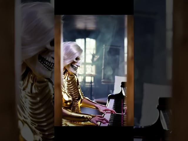 Death plays piano #pop #piano #song #popculture #santamuertetarot #heavymetal