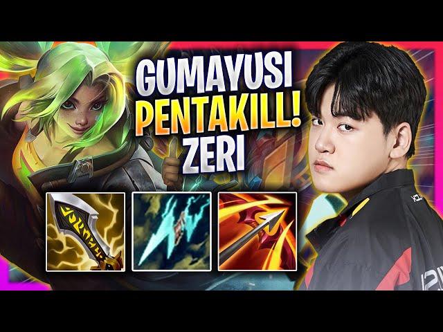 GUMAYUSI GETS PENTAKILL WITH ZERI! - T1 Gumayusi Plays Zeri ADC vs Corki! | Season 2024