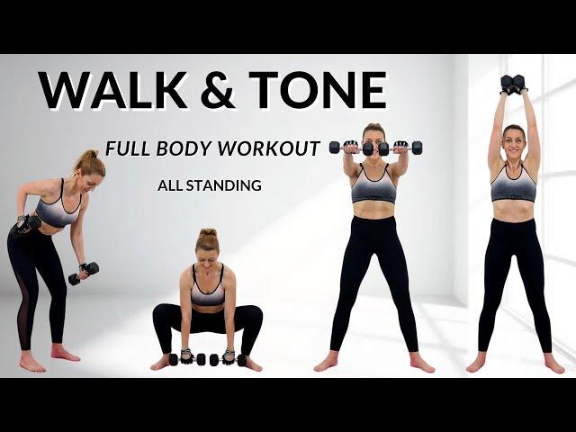 35 Min WALK & TONE Dumbbell WorkoutBurn Fat & Build MuscleFull Body Compound Moves