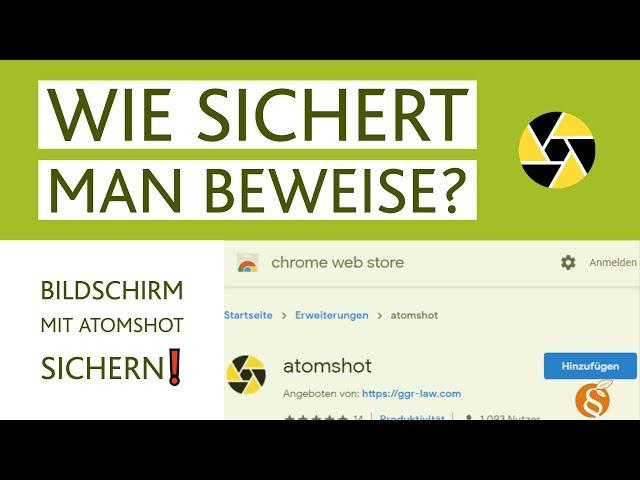 Screenshot - wie sichert man Beweise? Bildschirm mit atomshot sichern