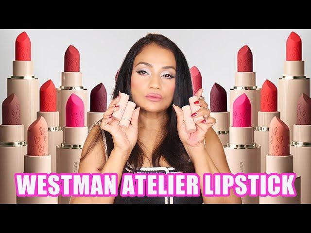 WESTMAN ATELIER LIP SUEDE MATTE LIPSTICK | LIP SWATCHES | INDOOR AND NATURAL DAYLIGHT APPLICATION