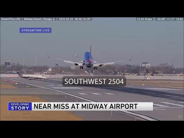 Video captures near-miss between Southwest Airlines plane, jet on runway at Chicago’s Midway Airport