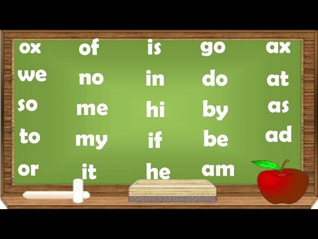 Two letter words/preschool learning/phonics for kids