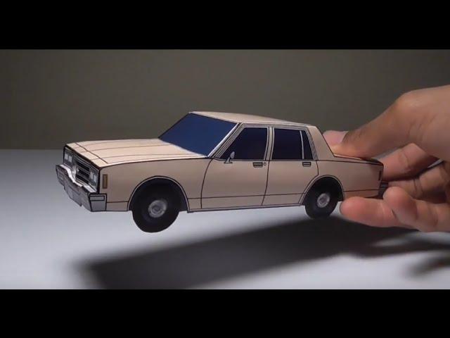 JCARWIL PAPERCRAFT 1985 Chevy Impala 9C1 (Building Paper Model Car)