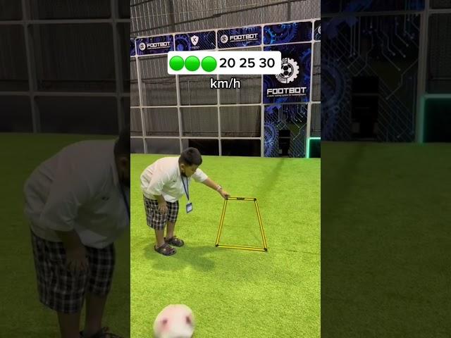 Speed challenge with the square target #football #soccer #footbot