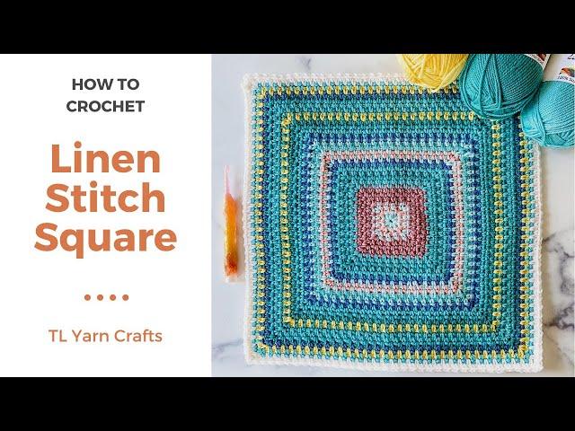 Linen Stitch Square - HOW TO CROCHET | Make a Temperature Blanket with Linen Stitch Squares!