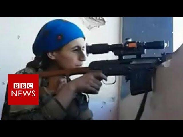 Female Kurdish sniper cheats death at hands of IS- BBC News