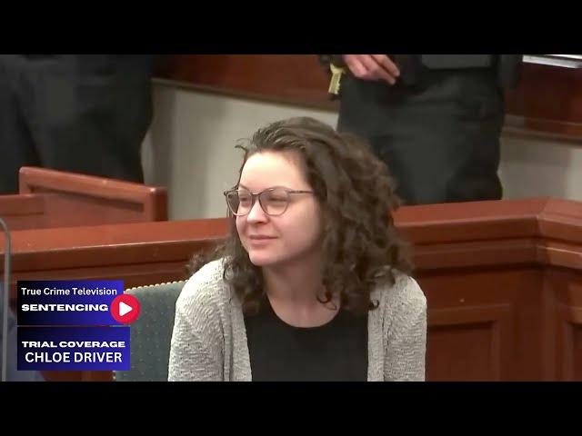 Cult Killer Chloe Driver Smiles Before Murder Sentencing