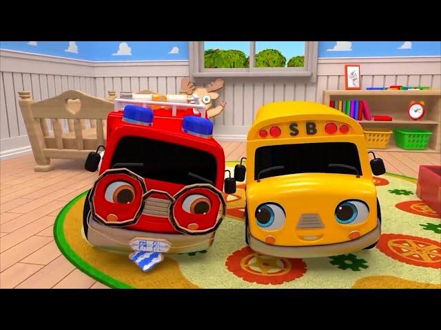 Baby Shark + Wheels On the Bus song - Soccer ball shaped wheels - Baby Nursery Rhymes & Kids Songs