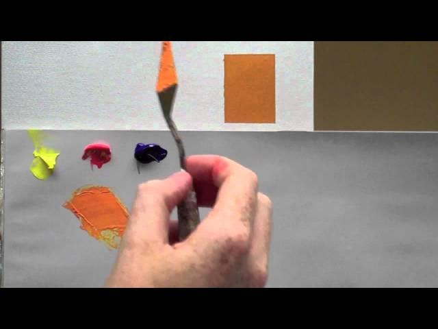 Colour mixing basics - Acrylic painting technique to match a colour