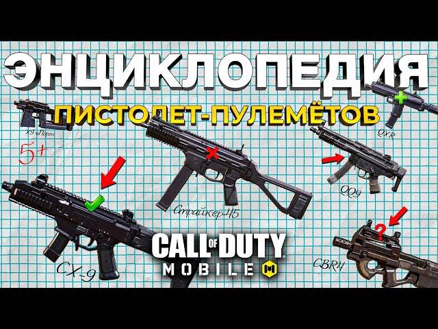 ОБЗОР ВСЕХ ПИСТОЛЕТ-ПУЛЕМЁТОВ CALL OF DUTY MOBILE  лучшая сборка кал оф дьюти мобайл