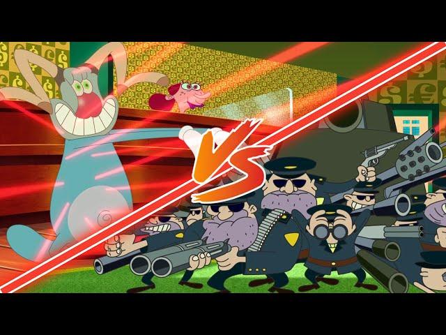 Oggy and the Cockroaches  OGGY VS POLICE- Full Episodes HD