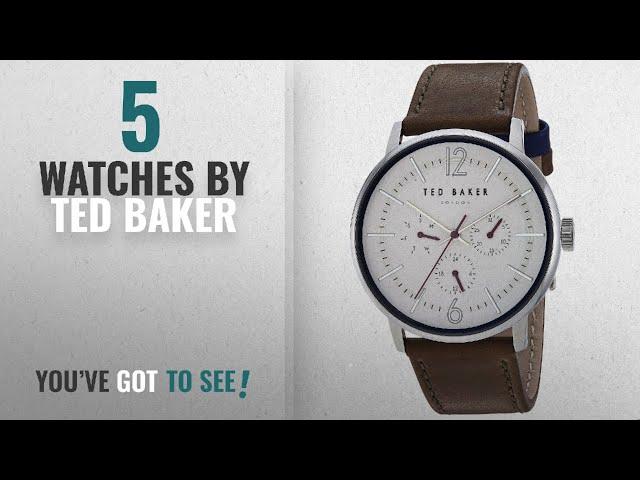 Top 10 Ted Baker Watches [2018]: Ted Baker Men's 'JASON' Quartz Stainless Steel and Leather Casual