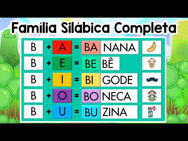 Família Silábica Completa | Sílabas e Palavras | Sílabas para crianças | Alfabeto Infantil