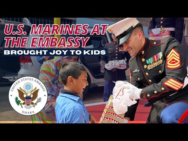 U.S. Marines at the Embassy brought joy to kids | U.S. Embassy Dhaka
