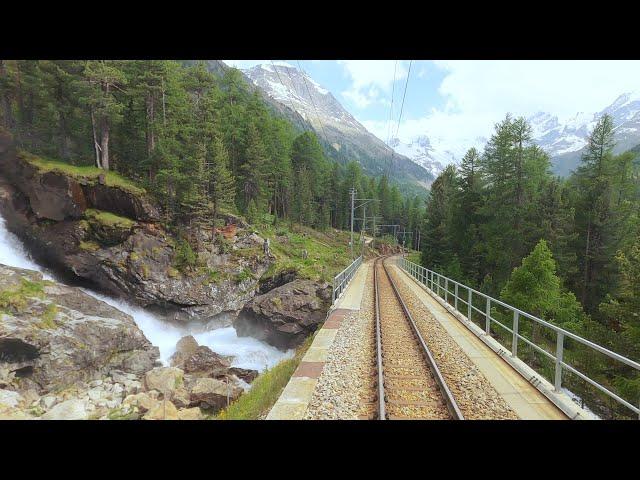  4K Tirano - St. Moritz summer cab ride, Italy to Switzerland [06.2020]