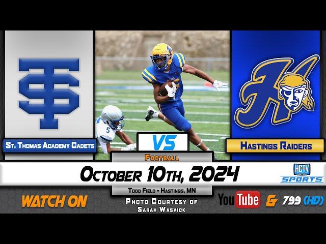 HCTV SPORTS: Hastings Football vs St. Thomas Academy Cadets | 10.10.24