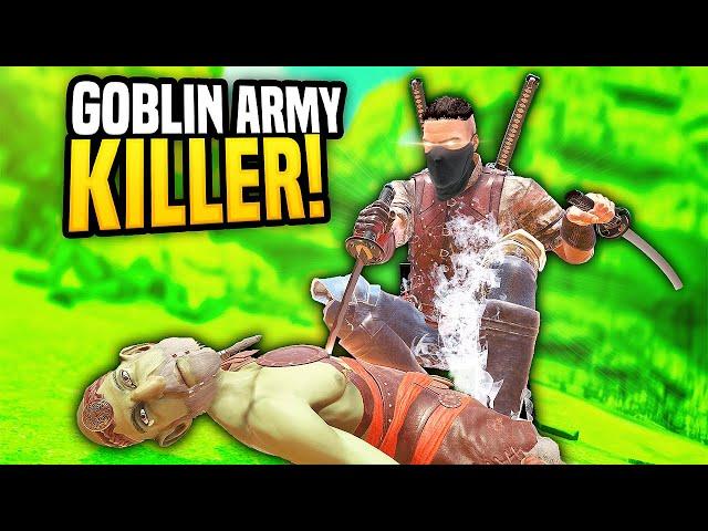 NINJA FIGHTS THE GOBLIN ARMY - Blade and Sorcery VR Mods (U8 Gameplay)