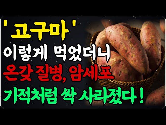 항암 1등! 고구마의 놀라운 효능! / 이렇게 드세요! 고혈압, 당뇨, 온갖 성인병 싹 사라집니다! / 효능 높이는 법 / 고구마의 힘