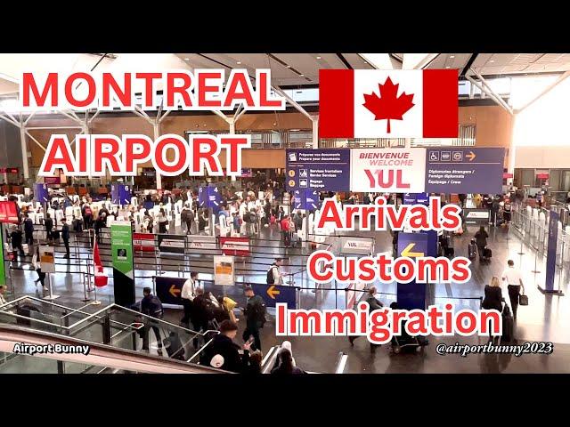 [4K] Montreal Airport YUL Guided Tour || Arrivals, Customs & Immigration