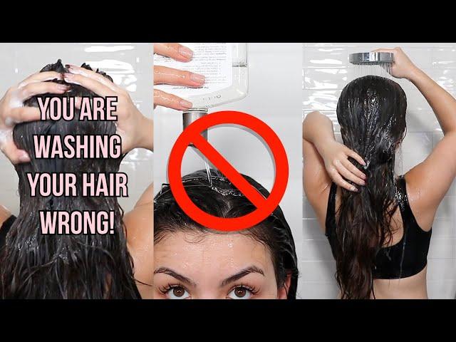 HOW TO WASH YOUR HAIR PROPERLY #haircareroutine #shorts